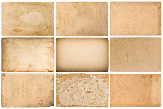 Old paper sheet collection Grungy craft backgrounds