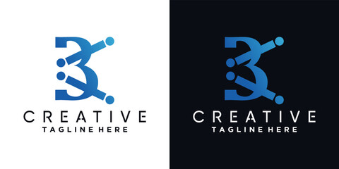 Graphic design element - b letter  Premium Vector