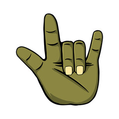 Fototapeta premium hand drawn illustration of hand zombie