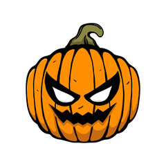 halloween pumpkin isolated on white