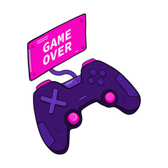 cartoon game over element game © hafid