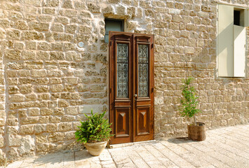 Fototapeta na wymiar old door in the old town