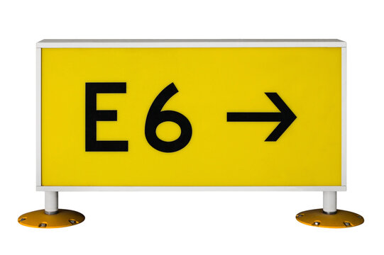 Taxiway Rollwegweiser Schild Zeichen f&uuml;r Runway Flughafenbeschilderung auf Flughafen Signal Befeuerung