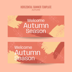 Set of abstract autumn backgrounds for social media stories or web banners. Use for event invitation, discount voucher, advertising.