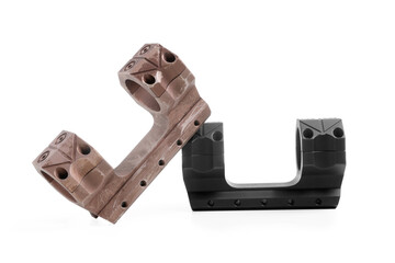 Quick disconnect sniper cantilever scope mounts on white background