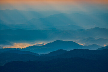 Fototapeta premium Blue Ridge mountains sunrise