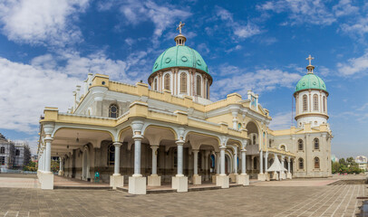 Fototapeta na wymiar Medhane Alem Cathedral in Addis Ababa, Ethiopia