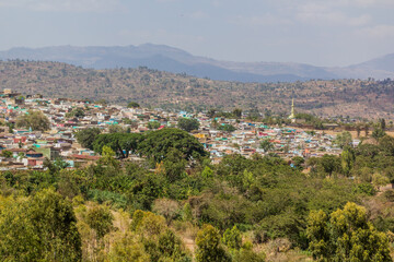 Fototapeta na wymiar Aerial view of Harar old town, Ethiopia