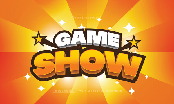 Game show Text style effect editable premium free download