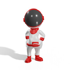 Fototapeta premium cute astronaut character 3d illustration