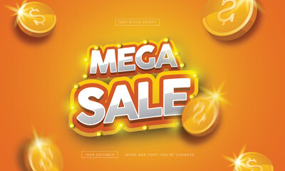 Mega sale Text Style Effect editable premium free download