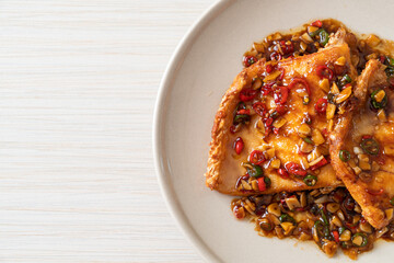 Fried Snapper Belly with Spicy Garlic Soy Sauce