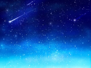 夜空の流れ星　背景素材