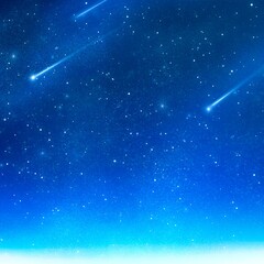 夜空の流れ星　背景素材
