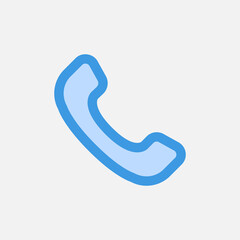 Phone icon in blue style about user interface, use for website mobile app presentation