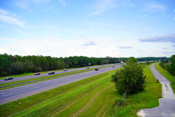 A beautiful highway in Florida	
