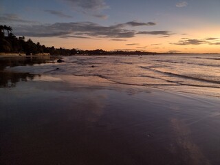 sunset on the beach