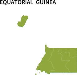 赤道ギニア/EQUATORIAL GUINEAの地域区分イラスト