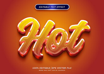 Hot text style effect editable font