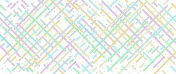 カラフルな丸と斜線で組み合わせた抽象的な背景素材