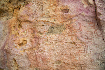 The beautiful texture of the ancient stone of Thailand.
