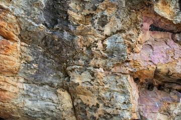 The beautiful texture of the ancient stone of Thailand.