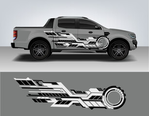 Vinyls sticker Decals for Car truck mini bus modify Motorcycle. Racing Vehicle Graphics kit isolated vector design race Elegant stripes modern red technology background for wrap	
