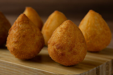 Coxinha de galinha Coxinha of chicken, Brazilian snack. 