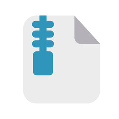ZIP Files Icon with Flat Style