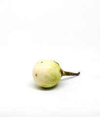 Thai eggplant, the main Thai food ingredient in white background