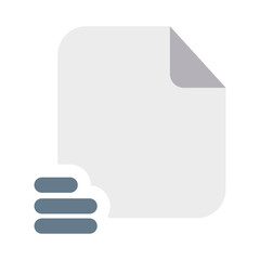 List Files Icon with Flat Style