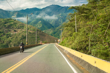 Colombian highways with beautiful landscape