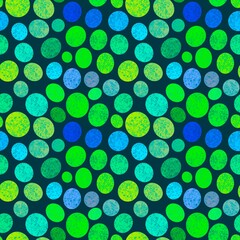 Abstract circle seamless watercolor polka dots pattern for fabrics and wrapping paper and kids clothes print © Tetiana