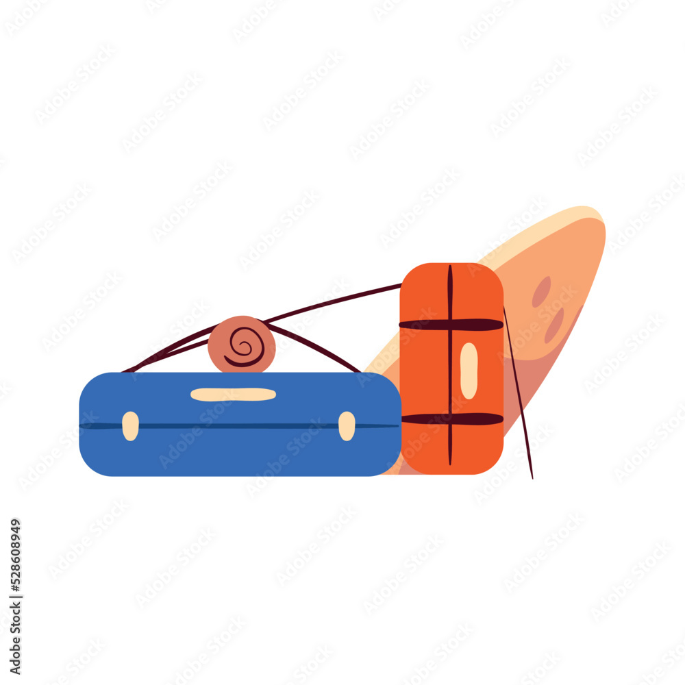 Sticker travel baggage icon