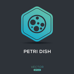 Creative (Petri dish) Icon, Vector sign.