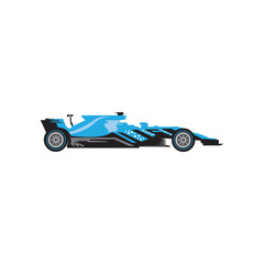 F1 racing car logo design icon vector illustration