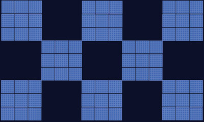 checkerboard vector image on blue background