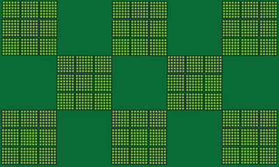 checkerboard vector image on green background