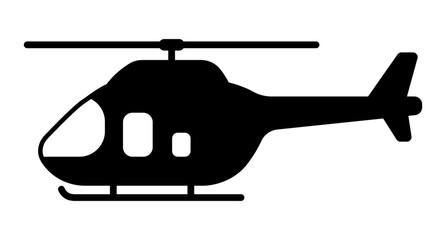 ヘリコプターのシルエット