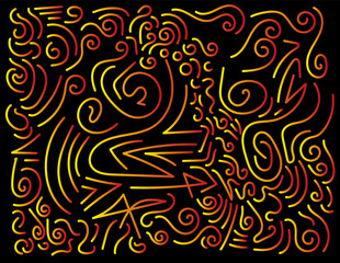 doodle tropical, egipcio 