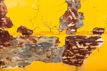 abstract corroded grunge background iron rusty artistic wall peeling paint. car rusty peeling...