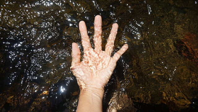 Clear water sees the ground below.