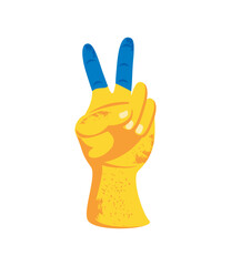 pray for Ukraine, hand peace