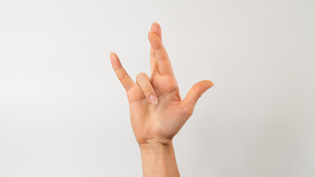 sign language of the deaf and dumb, phrase - i really love you