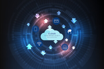 Hi-tech digital technology futuristic circuit digital.Abstract futuristic design. artificial intelligence.Modern futuristic design.Cloud computing Abstract technology vector illustration background.