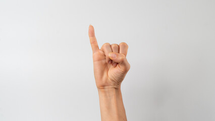 Sign language of the deaf and dumb people, English letter i