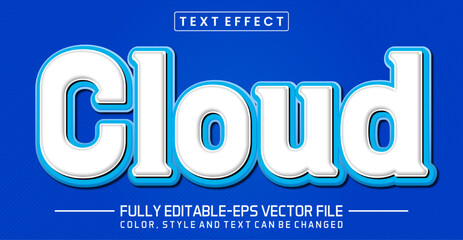 Cloud text editable style effect