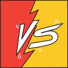 hand drawn doodle vs versus icon illustration vector