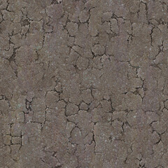 Realistic cracked tarmac ground with gravel stones rendered seamless texture background image