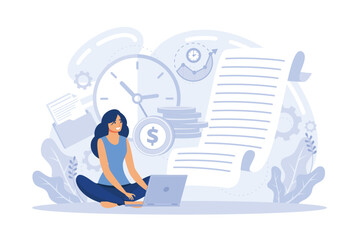 Plan of action, startup project scheme. Achieving goals and aims. Vision statement, business mission, company mission, business planning concept.flat vector modern illustration